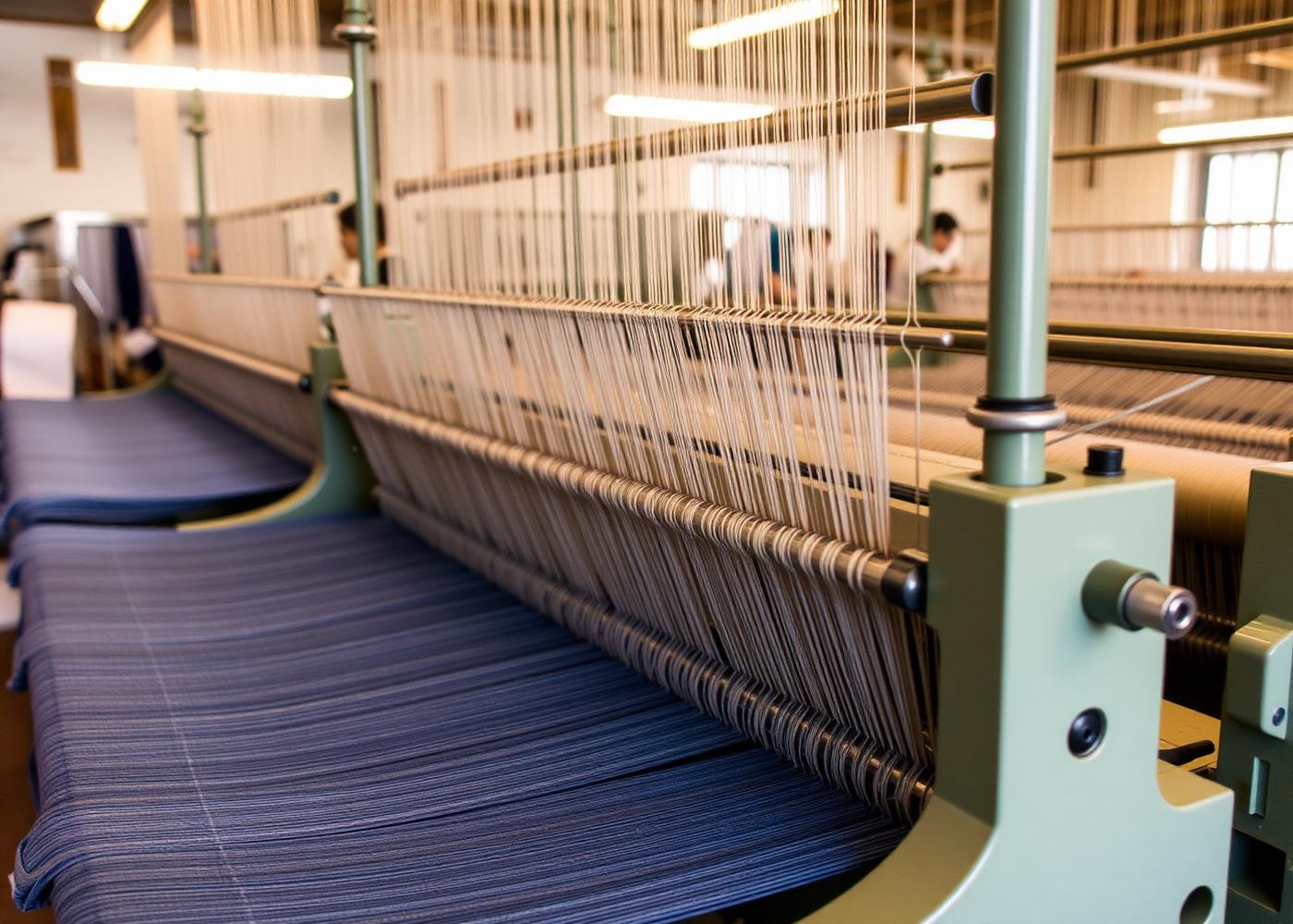 Industriel strikkemaskine i drift på europæisk fabrik